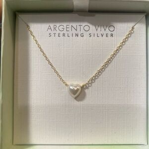 Argento Vivo Gold Heart Necklace